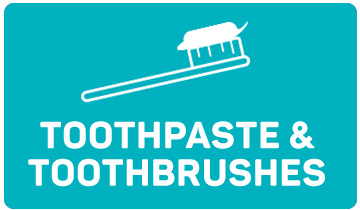toothpaste & toothbrushes